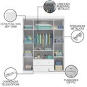Ver imagem 4 de Jogo de Quarto Infantil Guarda Roupa e Cômoda Elisa Branco - Phoenix Phoenix Baby