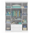 Ver mais imagens de Jogo de Quarto Infantil Guarda Roupa e Cômoda Elisa Branco - Phoenix Phoenix Baby