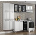 Ver imagem 1 de Cozinha Compacta 4 Peças 13 Portas 3 de Vidro e Balcão com Tampo e 4 Gavetas Criativa Itatiaia