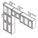 Ver imagem 3 de Cozinha Compacta 4 Peças 13 Portas 3 de Vidro e Balcão com Tampo e 4 Gavetas Criativa Itatiaia