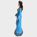 Ver imagem 4 de Escultura Orixá Iemanjá Umbanda Azul Clara em Resina 27 cm