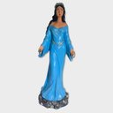 Ver imagem 3 de Escultura Orixá Iemanjá Umbanda Azul Clara em Resina 27 cm