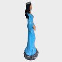 Ver imagem 2 de Escultura Orixá Iemanjá Umbanda Azul Clara em Resina 27 cm