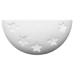 Arandela Ceramica Artesanal Retro Meia Lua Astral - 1