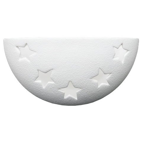 Arandela Ceramica Artesanal Retro Meia Lua Astral