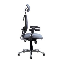 Cadeira de Escritório New Ergon Presidente Ergonomica Cinza - 4