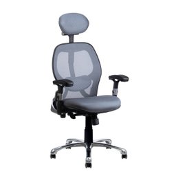Cadeira de Escritório New Ergon Presidente Ergonomica Cinza - 1