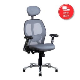 Cadeira de Escritório New Ergon Presidente Ergonomica Cinza - 2