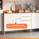 Ver imagem 6 de Armário de Cozinha Completa 12 Portas 2 Gavetas 100% MDF Reflecta Clara