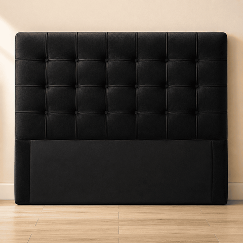 Cabeceira Cama Box King Ana 195 cm Estofada em Veludo com Frame