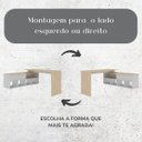 Ver imagem 6 de Mesa Escrivaninha em L com Porta e 6 Nichos Hawaii Carvalho/branco