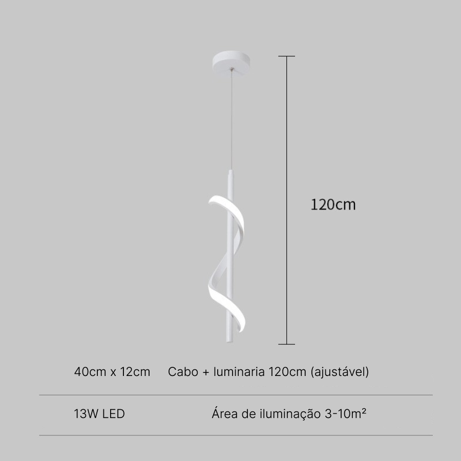 Luminária de Teto para Quarto Pendente Led Moderna Lustre para Cabeceira, Corredor - 3