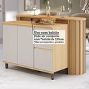 Ver imagem 2 de Bancada de Cozinha Domus sem Porta MDF 164cm Amadeirado Luciane Móveis