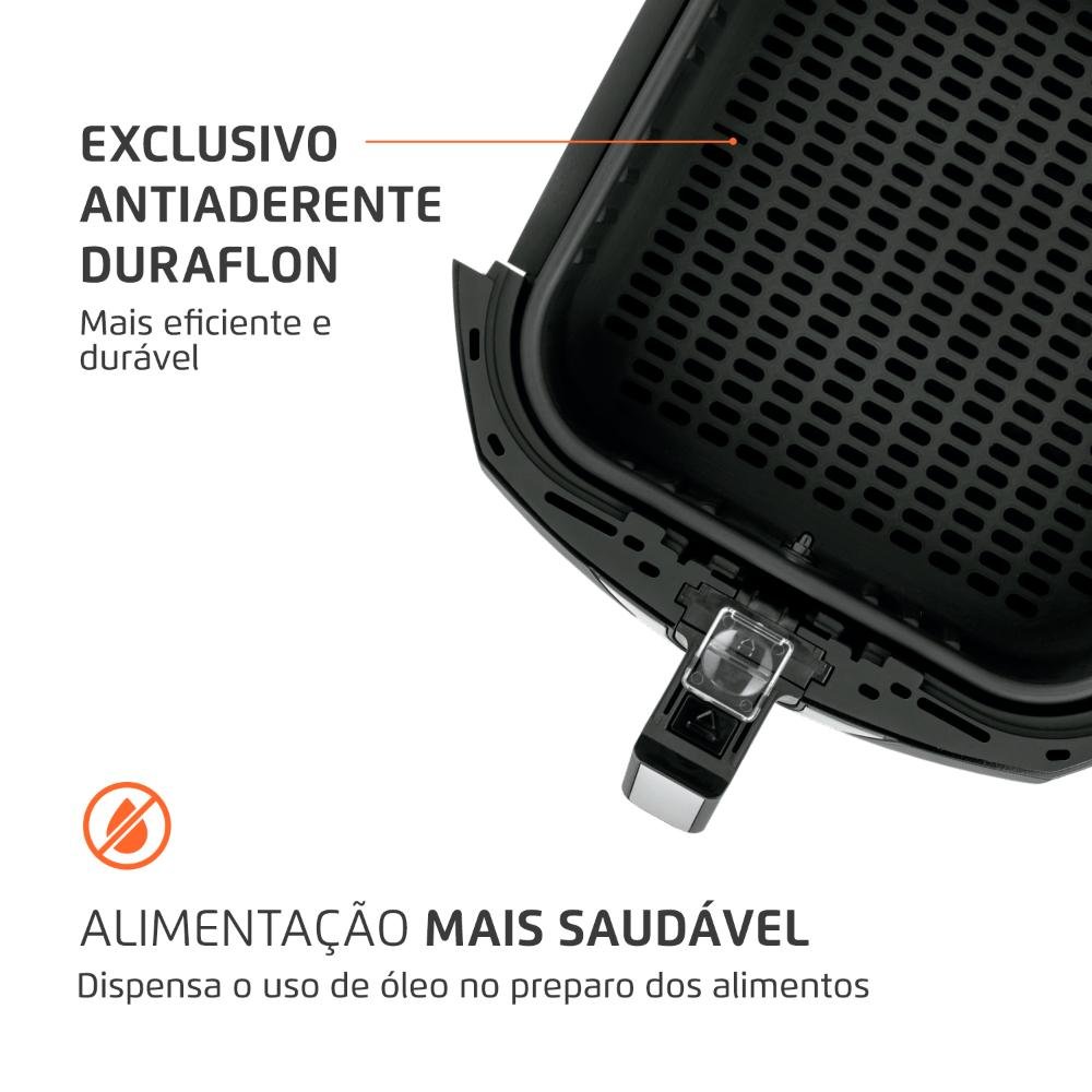 Fritadeira Elétrica Air Fryer sem Óleo 6l Mondial Afn-60-bi 1900w Preto/inox 127v - 6