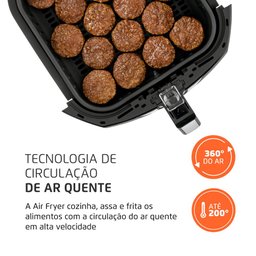 Fritadeira Elétrica Air Fryer sem Óleo 6l Mondial Afn-60-bi 1900w Preto/inox 127v - 5