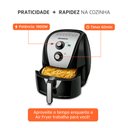 Ver imagem 7 de Fritadeira Elétrica Air Fryer sem Óleo 6l Mondial Afn-60-bi 1900w Preto/inox 127v