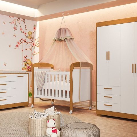Quarto para Bebê Completo com Berço 2 em 1 Zaki