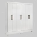 Ver imagem 5 de Guarda Roupa Casal 6 Portas e 3 Gavetas York - Branco