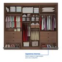 Ver imagem 7 de Guarda-roupa Casal 6 Portas 6 Gavetas e 1 Gaveta com Chave Dobradiça Slow Zeus Plus