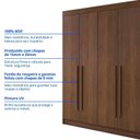 Ver mais imagens de Guarda-Roupa Casal 6 Portas 6 Gavetas e 1 Gaveta com Chave Dobradiça Slow Zeus Plus Marrom/Castanho