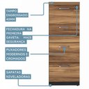 Ver imagem 7 de Armário Arquivo para Escritório 4 Gavetas Nogal Pr F5 Cor:nogal com Preto