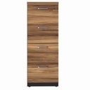 Ver imagem 4 de Armário Arquivo para Escritório 4 Gavetas Nogal Pr F5 Cor:nogal com Preto