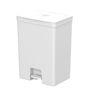 Lixeira com Pedal Trium 50 L Branco ou