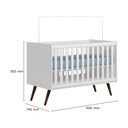 Ver imagem 2 de Conjunto Berço Mini Cama Retrô e Guarda Roupa C/ Nicho Branco
