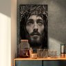 Quadro Rei Jesus - Tela Única - 120 x 90 cm - Preta - 1