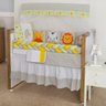 Kit Berço Trança Safari Animais 11pçs Enxoval Quarto Bebê Amarelo - 1