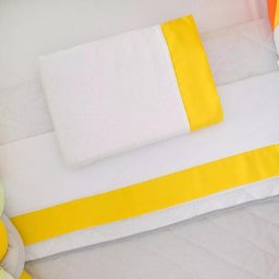 Kit Berço Trança Safari Animais 11pçs Enxoval Quarto Bebê Amarelo - 3