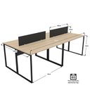 Ver imagem 6 de Estação de Trabalho Mesa Plataforma Industrial 4 Lugares Office