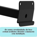 Ver imagem 7 de Suporte Refletor Inclinado Parede Braço 100 Cm Preto