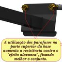 Ver imagem 5 de Suporte Refletor Inclinado Parede Braço 100 Cm Preto
