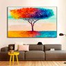 Quadro Abstrato Árvore da Vida Luxo - Tela Única - 200 x 120 cm - Chassi - 1