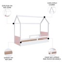 Ver imagem 7 de Cama Infantil Montessoriana Casinha Infix C06 Branco/rosa - Mpozenato