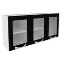 Ver imagem 3 de Cozinha Compacta 4 Peças 13 Portas 5 de Vidro com Balcão Tampo e 4 Gavetas Premium Itatiaia