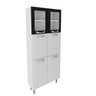 Cozinha Compacta 4 Peças 13 Portas 5 de Vidro com Balcão Tampo e 4 Gavetas Premium Itatiaia - 2