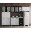 Ver imagem 1 de Cozinha Compacta 4 Peças 13 Portas 5 de Vidro com Balcão Tampo e 4 Gavetas Premium Itatiaia