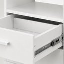 Ver imagem 4 de Armário 60cm Multiuso Paneleiro para 2 Fornos ou Microondas Balcão Cozinha 2 Portas 1 Gaveta Branco