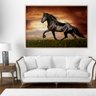Quadro Cavalo Galopando - Tela Única - 200 x 120 cm - Branca - 1