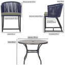 Ver imagem 2 de Mesa com 4 Cadeiras e Noronha Estofado 8 Trama Original Azul