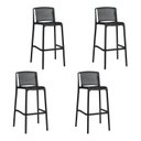Ver imagem 2 de Kit com 4 Banquetas Floripa em Polipropileno - Cor Preto