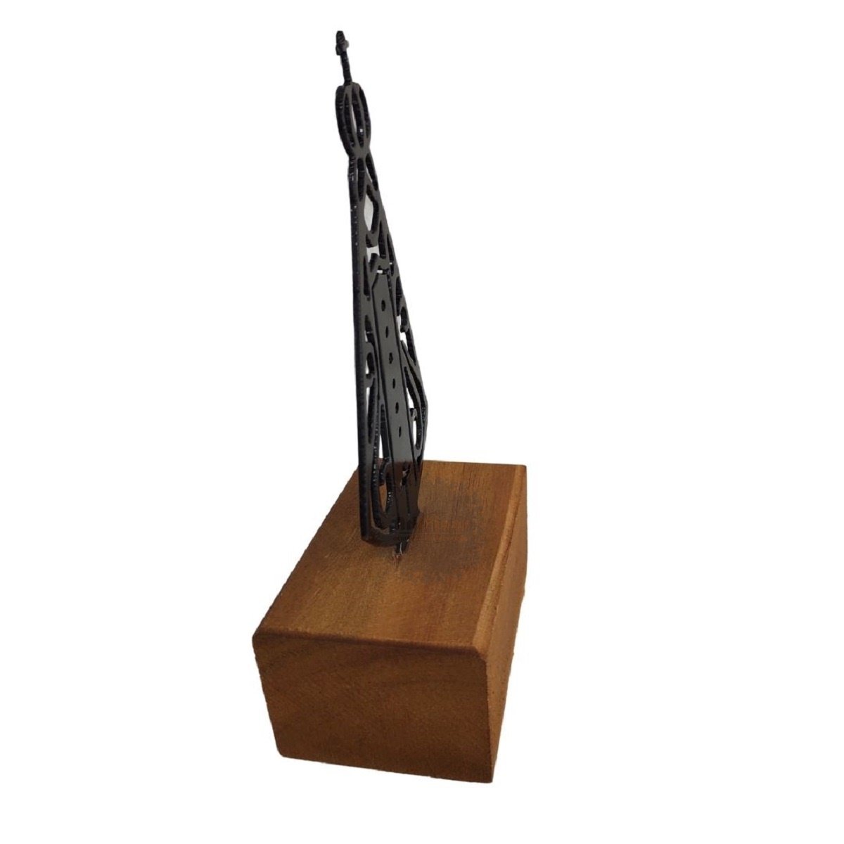escultura religiosa nossa senhora aparecida decorativa ferro madeira - 2