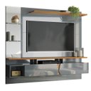Ver imagem 1 de Painel para TV de até 55" 2 Portas Illume Cinza Perolizado/Tauari Toque BP