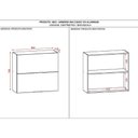Ver imagem 2 de Armário Aéreo Viv Aluminum 2 Portas Basculantes 80 cm Freijó Vanilla - Kits Paraná