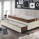 Ver imagem 2 de Bicama Box Solteiro Courino Linho 88x188 com Dois Colchões Relax Adorabile Molas Ensacadas Eco