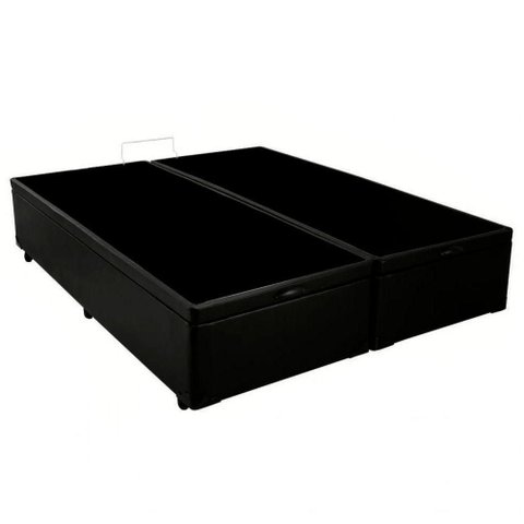 Cama Box Baú Casal Bipartido Preto