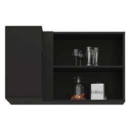 Armário Aéreo de Canto Reto Austin Preto - Lumil Lumil Móveis - 2