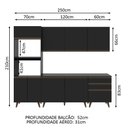 Ver imagem 4 de Armário de Cozinha Completa 250cm Preto Reims Madesa